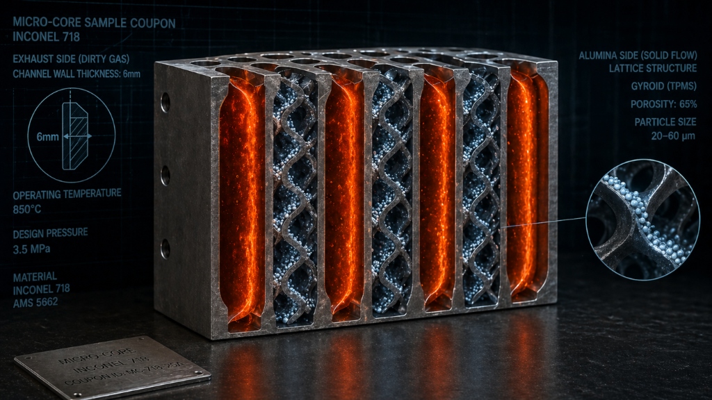 THERMOLOOP micro-core sample coupon cutaway render